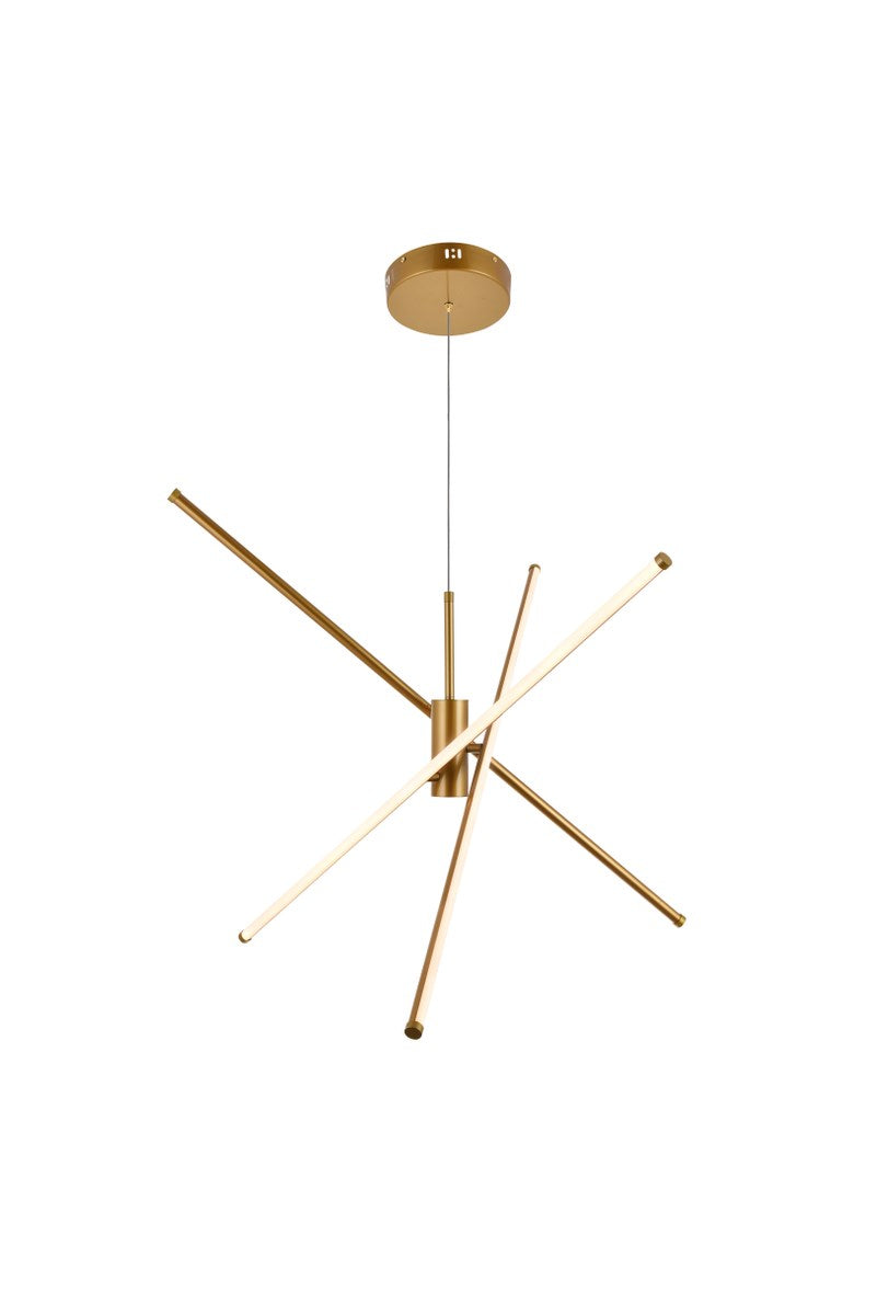 3 Light Gold Pendant