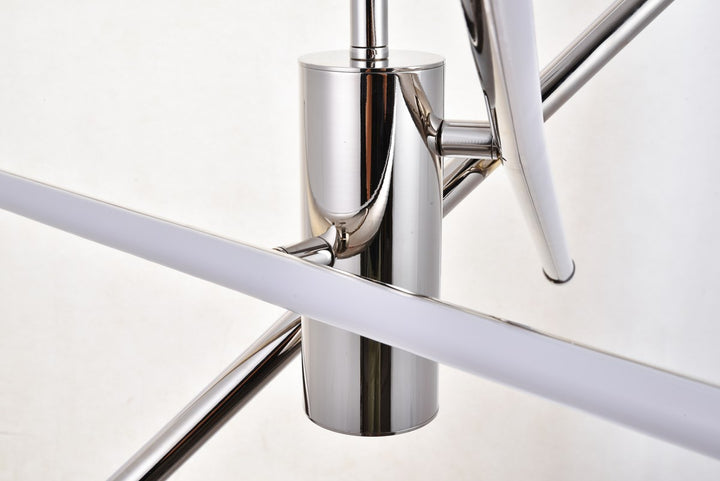 3 Light Polished Nickel Pendant