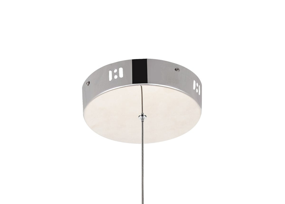 3 Light Polished Nickel Pendant
