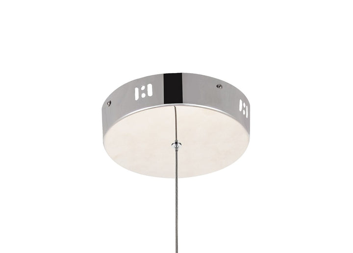 3 Light Polished Nickel Pendant