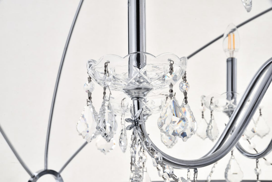 24 Light Chrome Crystal Pendant