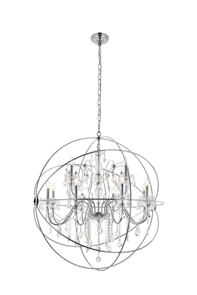 12 Light Chrome Crystal Pendant by Living District