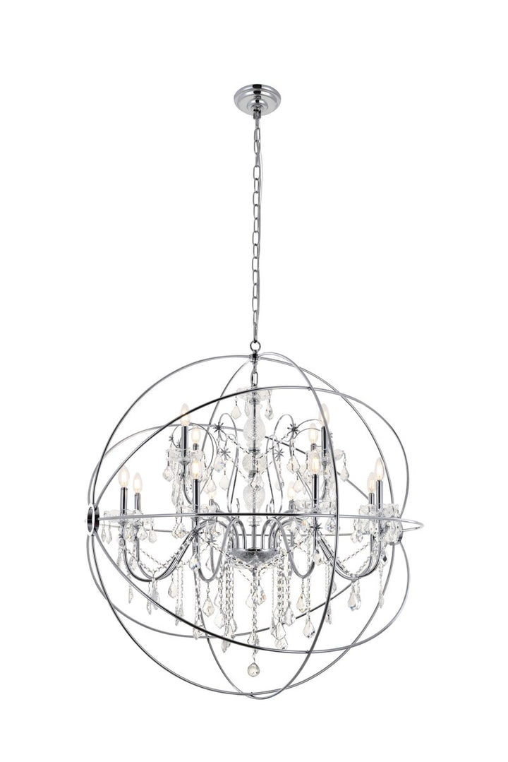 12 Light Chrome Crystal Pendant by Living District