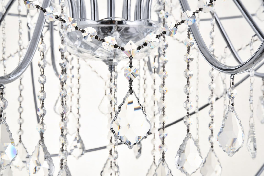 12 Light Chrome Crystal Pendant