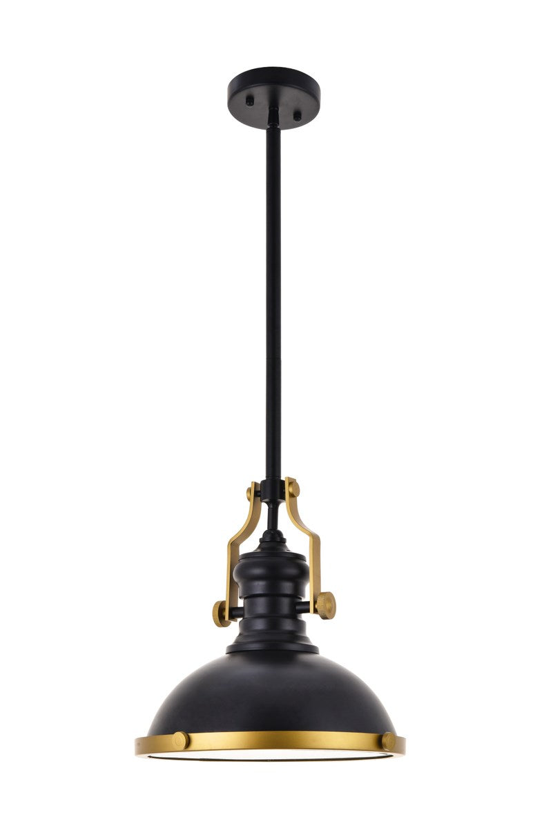 1 Light Matte Black Pendant by Living District