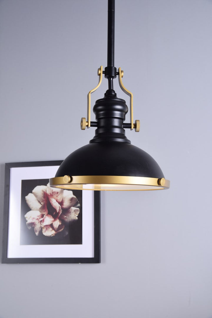 1 Light Matte Black Pendant