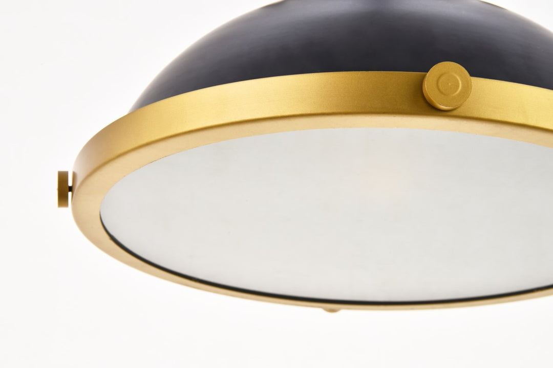 1 Light Matte Black Pendant