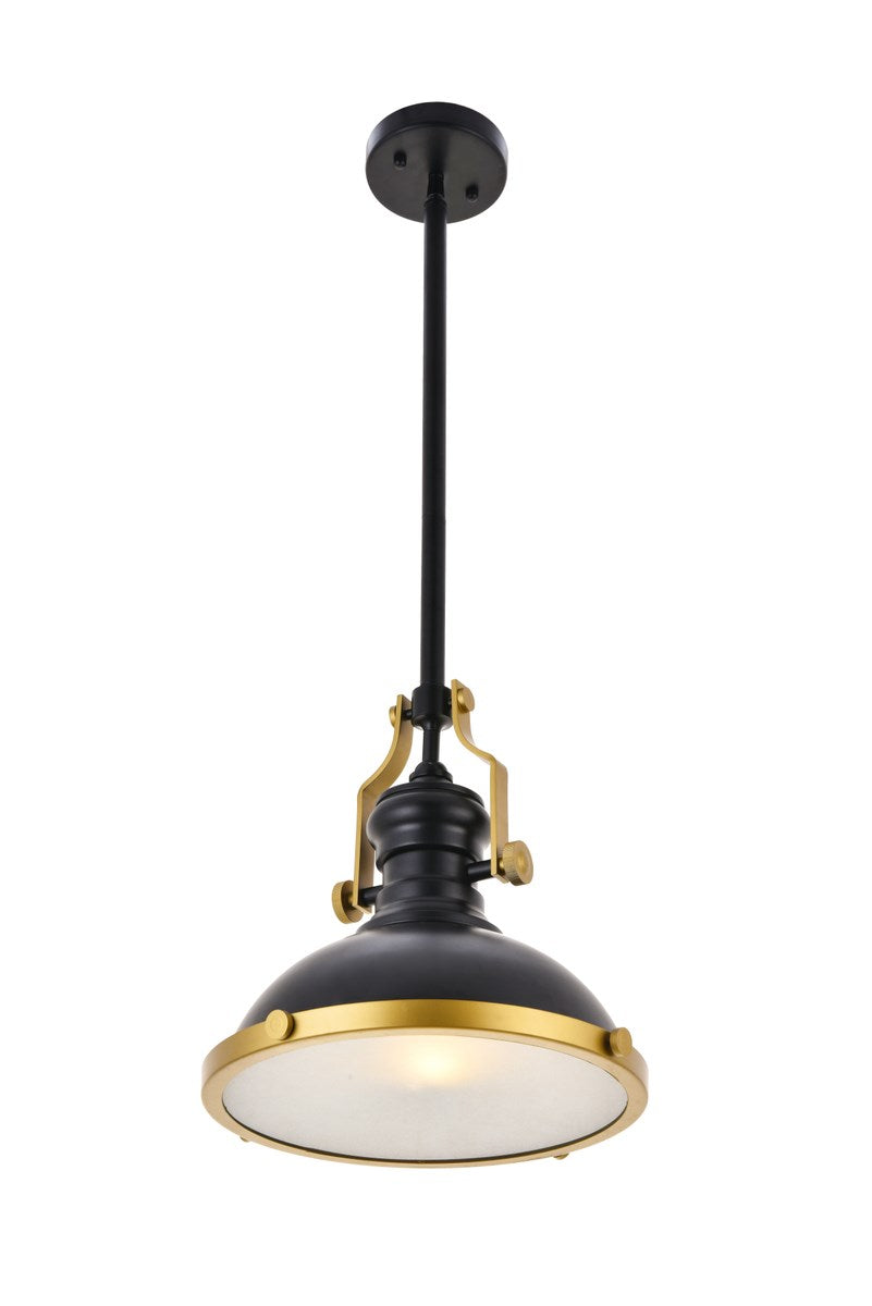 1 Light Matte Black Pendant