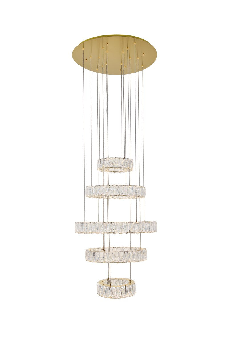 Integrated Led Chip Light Gold Chandelier Clear Royal Cut Crystal by Elegant Lighting