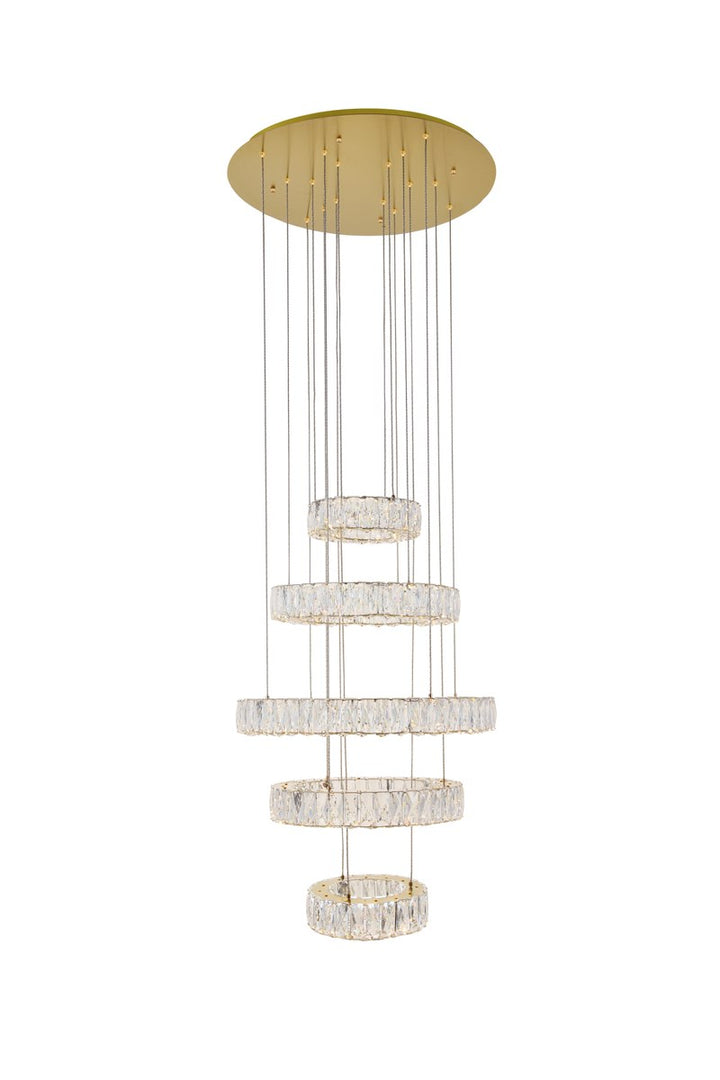 Integrated Led Chip Light Gold Chandelier Clear Royal Cut Crystal by Elegant Lighting