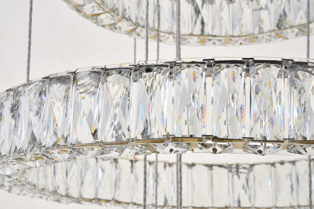 Integrated Led Chip Light Gold Chandelier Clear Royal Cut Crystal