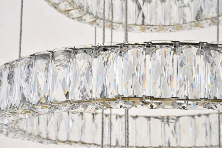 Integrated Led Chip Light Gold Chandelier Clear Royal Cut Crystal