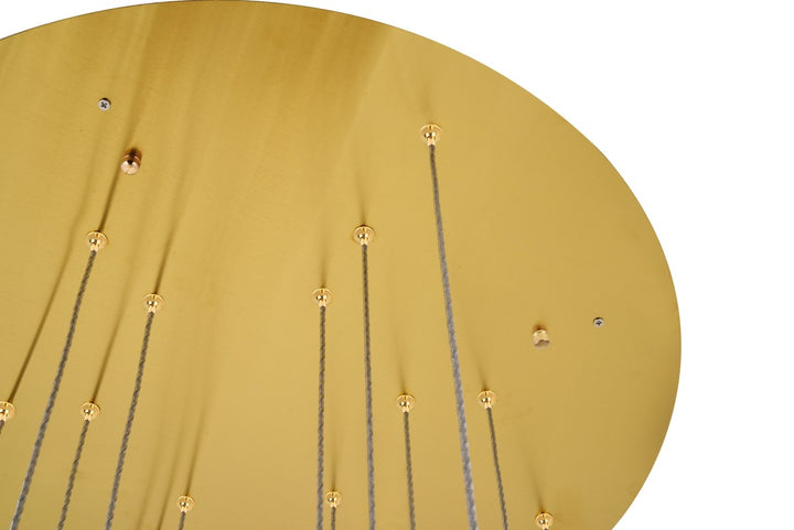 Integrated Led Chip Light Gold Chandelier Clear Royal Cut Crystal
