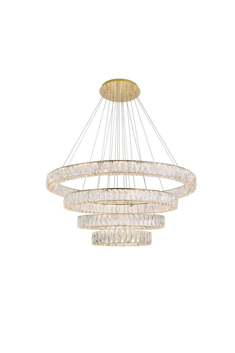 Integrated Led Chip Light Gold Chandelier Clear Royal Cut Crystal by Elegant Lighting