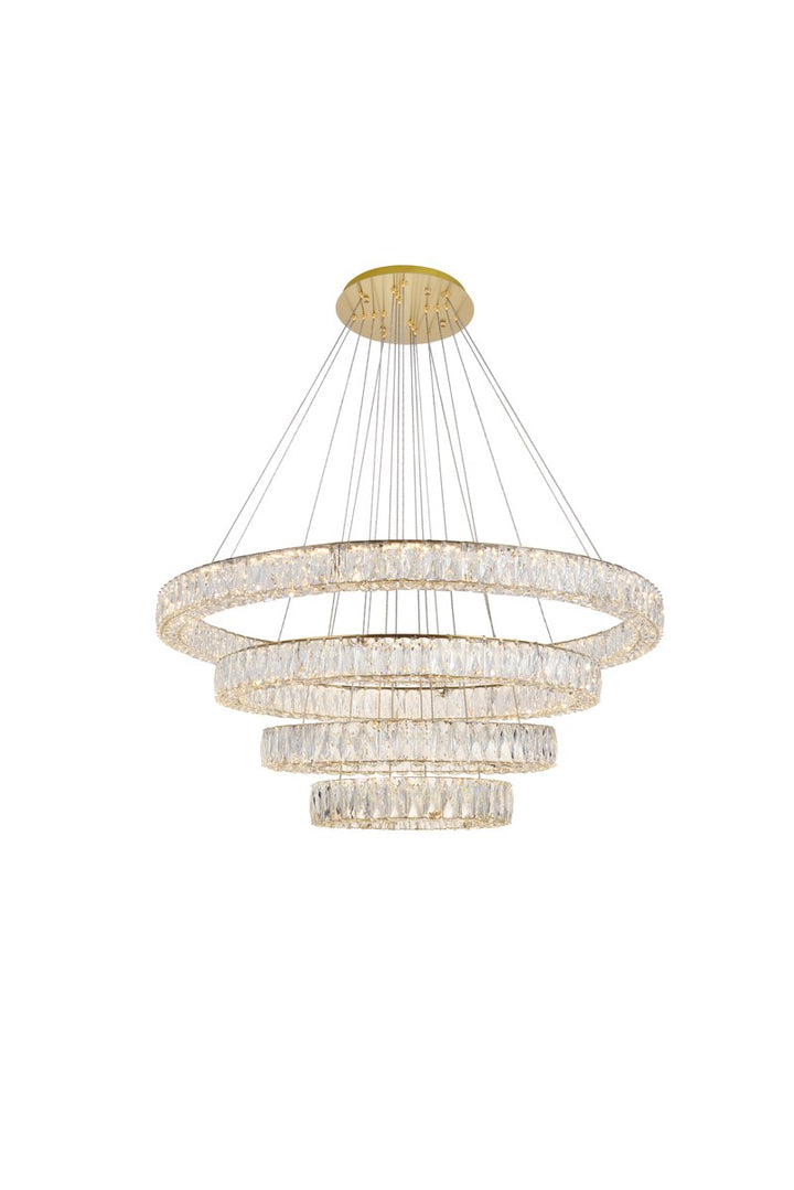 Integrated Led Chip Light Gold Chandelier Clear Royal Cut Crystal by Elegant Lighting