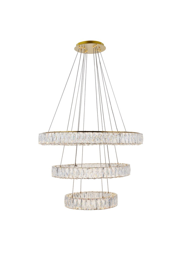 Integrated Led Chip Light Gold Chandelier Clear Royal Cut Crystal by Elegant Lighting