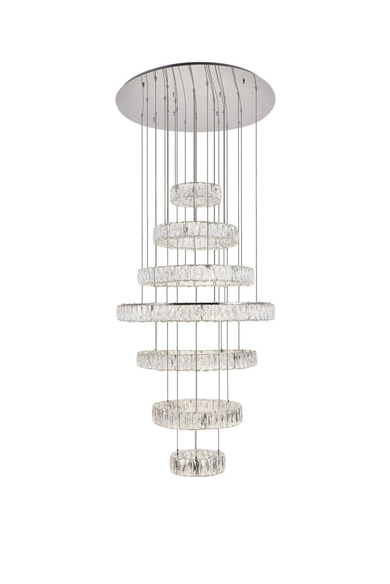 Integrated Led Chip Light Chrome Chandelier Clear Royal Cut Crystal by Elegant Lighting