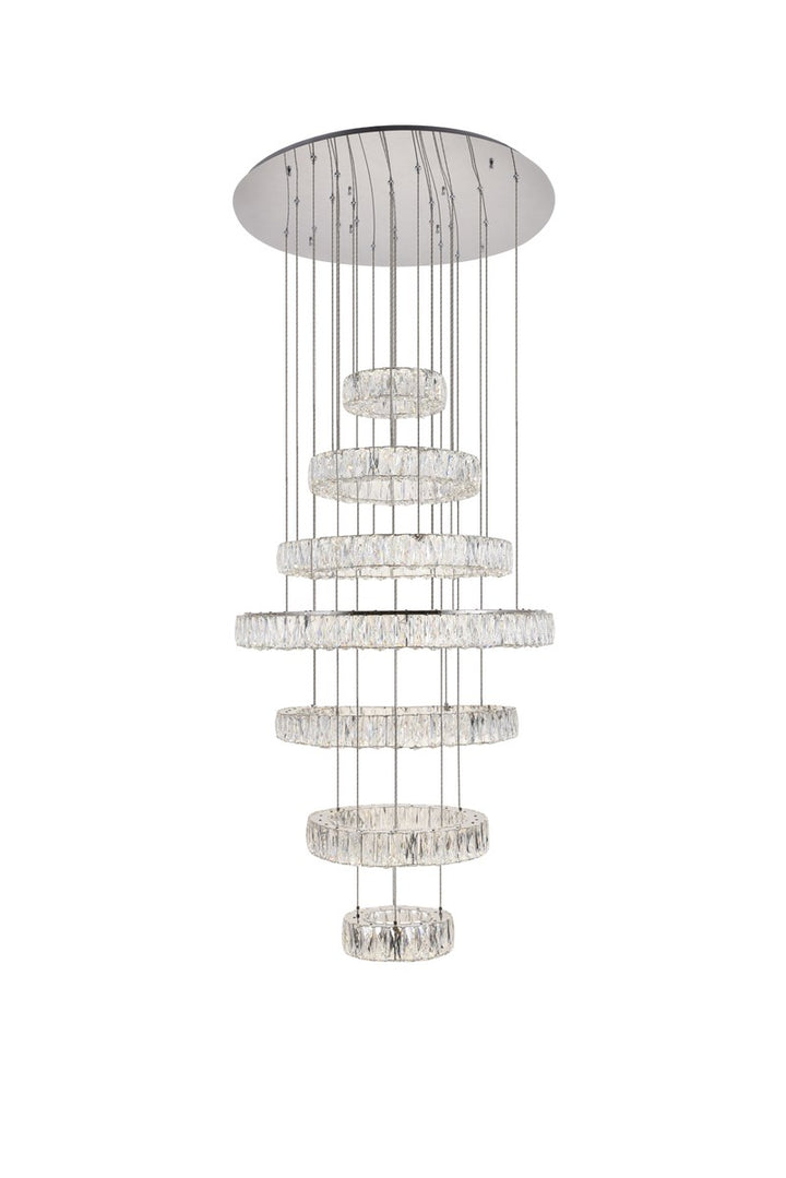 Integrated Led Chip Light Chrome Chandelier Clear Royal Cut Crystal by Elegant Lighting