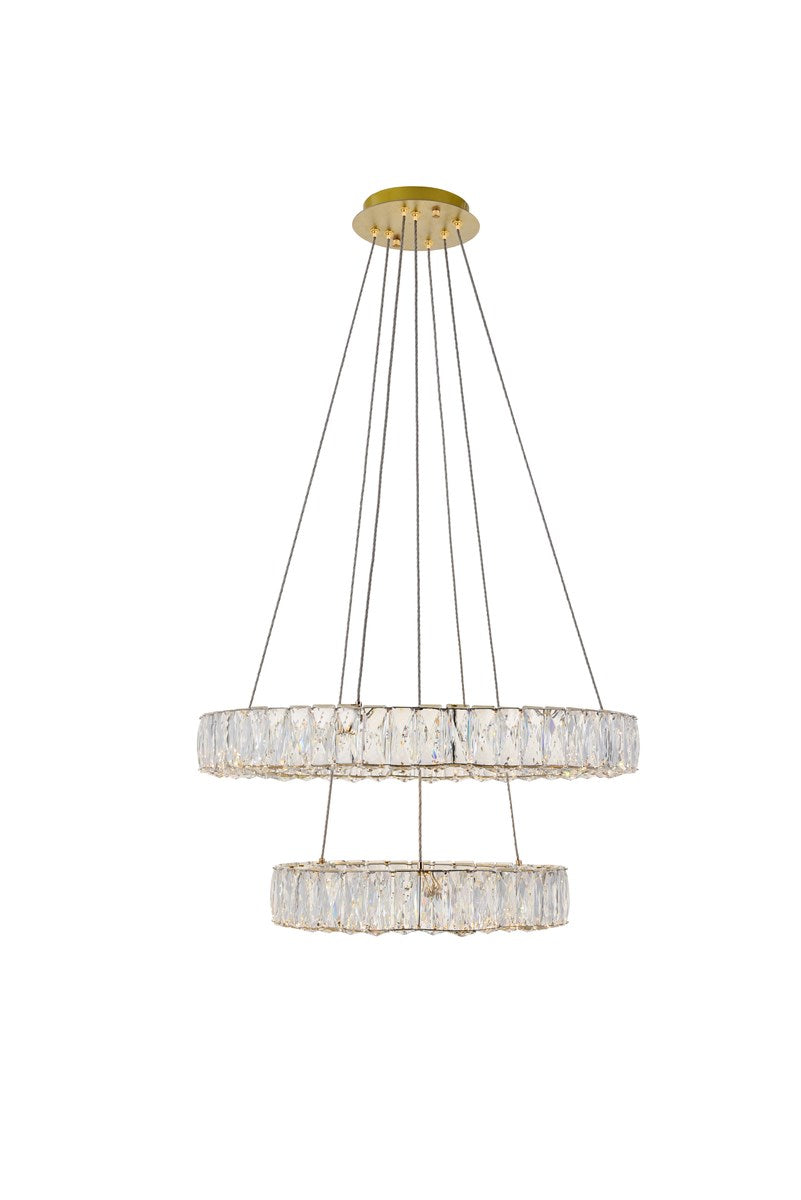 Integrated Led Chip Light Gold Chandelier Clear Royal Cut Crystal by Elegant Lighting
