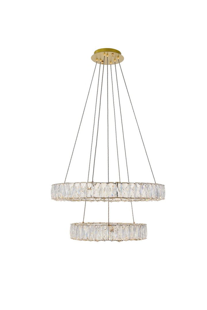 Integrated Led Chip Light Gold Chandelier Clear Royal Cut Crystal by Elegant Lighting