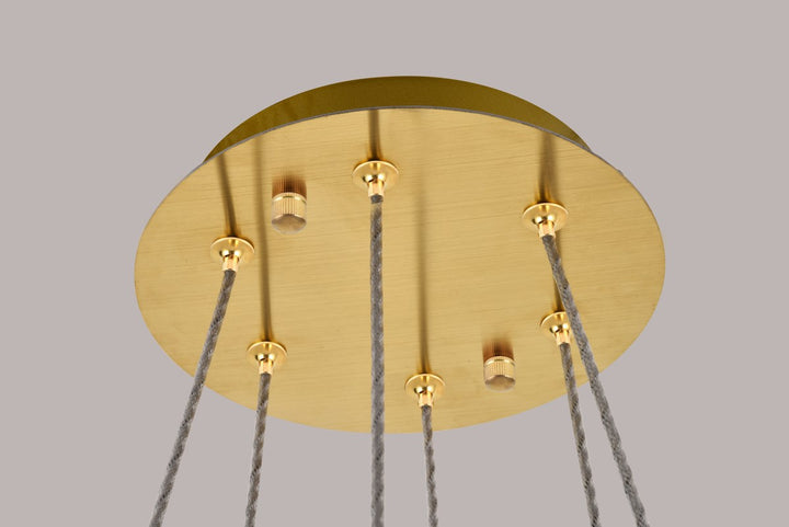 Integrated Led Chip Light Gold Pendant Clear Royal Cut Crystal