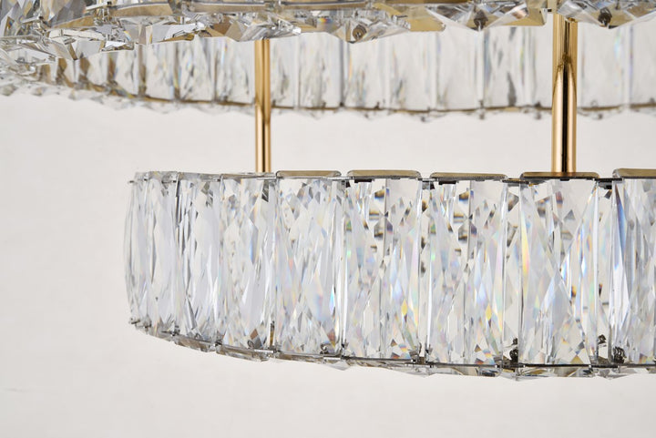 Led Light Gold Flush Mount Clear Royal Cut Crystal