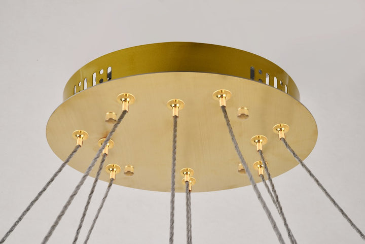Integrated Led Light Gold Chandelier Clear Royal Cut Crystal