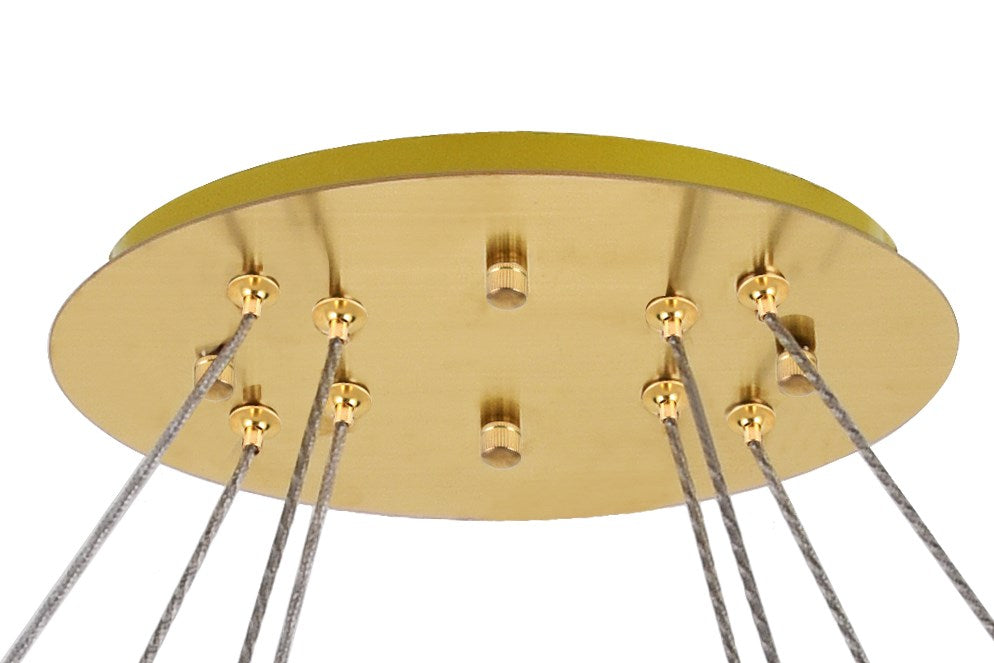 Integrated Led Light Gold Chandelier Clear Royal Cut Crystal