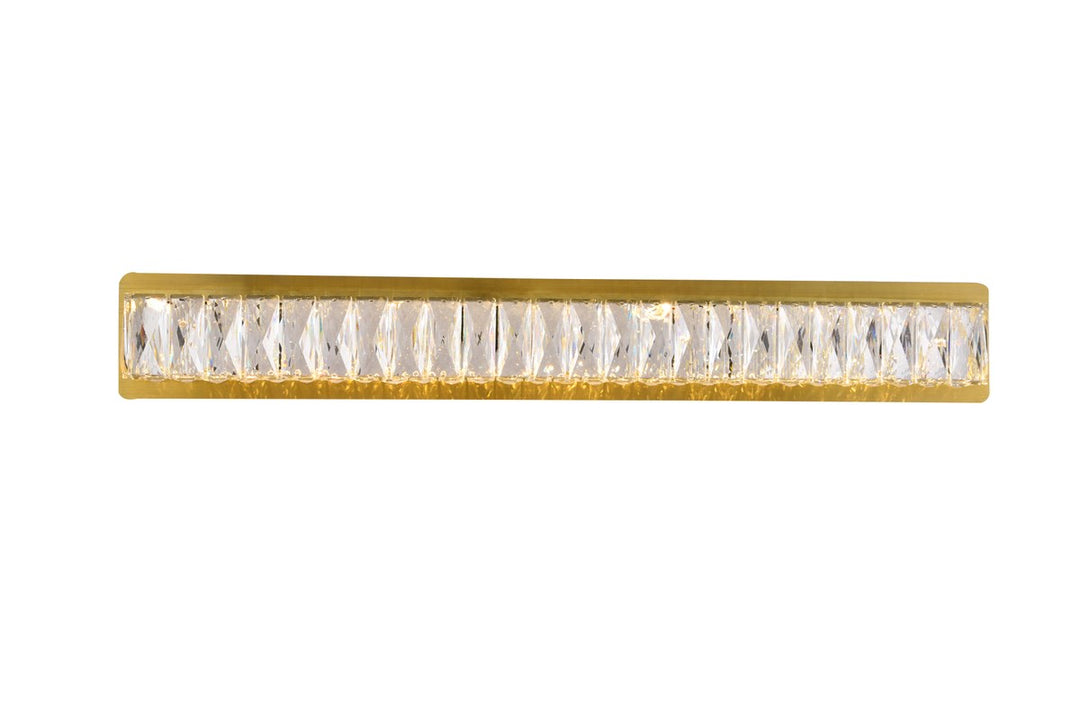 Integrated Led Chip Light Gold Wall Sconce Clear Royal Cut Crystal by Elegant Lighting