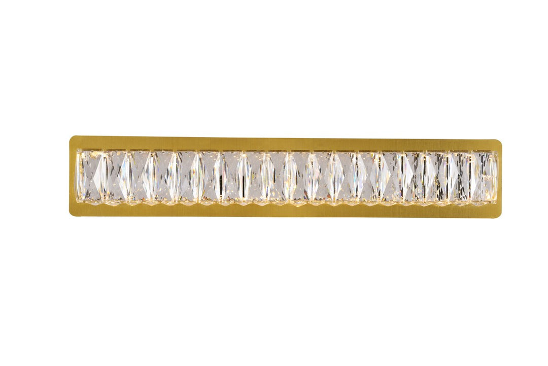 Integrated Led Chip Light Gold Wall Sconce Clear Royal Cut Crystal by Elegant Lighting