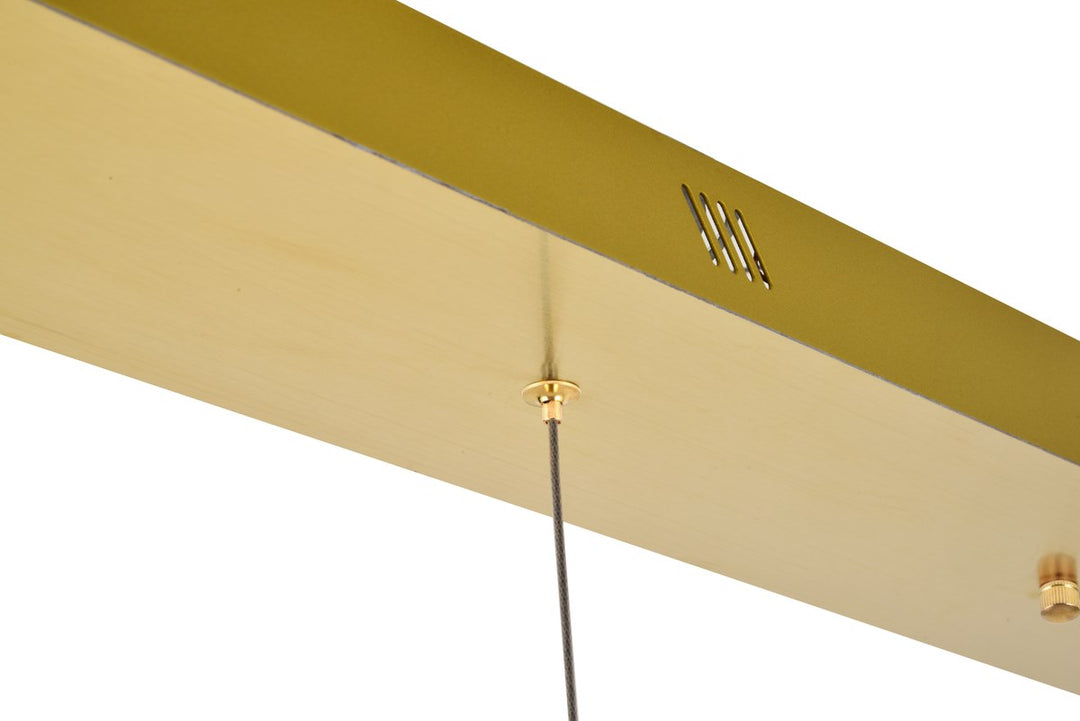 Led Light Gold Pendant Clear Royal Cut Crystal
