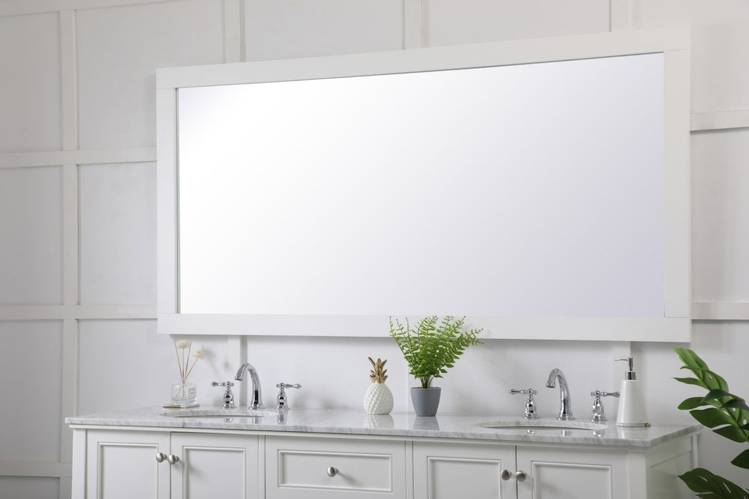 Rectangle Vanity Mirror 72 Inch In White