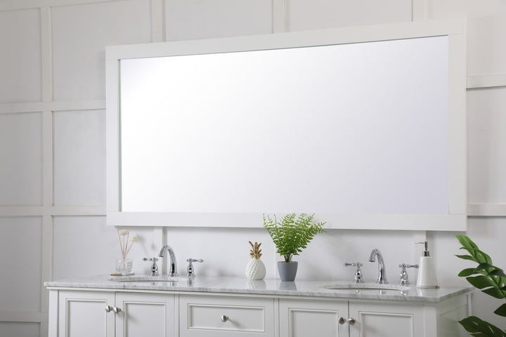Rectangle Vanity Mirror 72 Inch In White