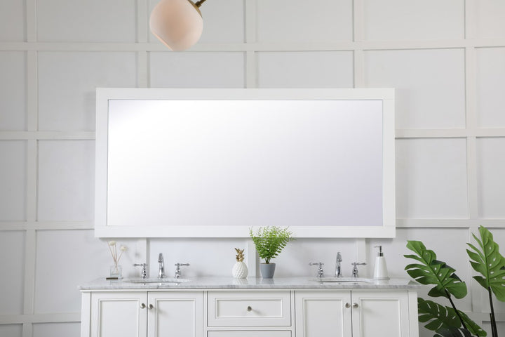 Rectangle Vanity Mirror 72 Inch In White