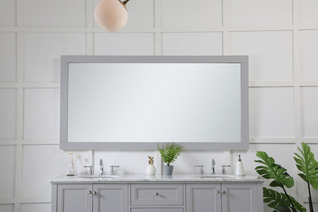 Rectangle Vanity Mirror 72 Inch In Grey