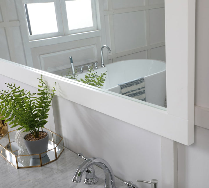 Rectangle Vanity Mirror 60 Inch In White