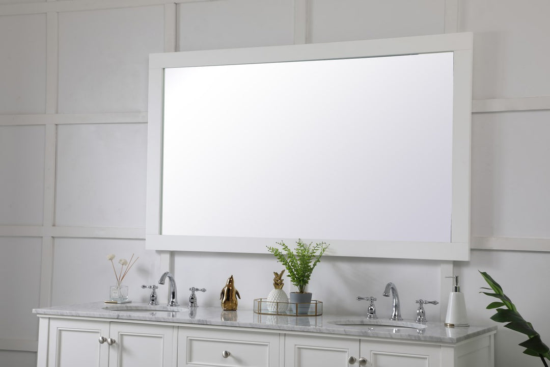 Rectangle Vanity Mirror 60 Inch In White