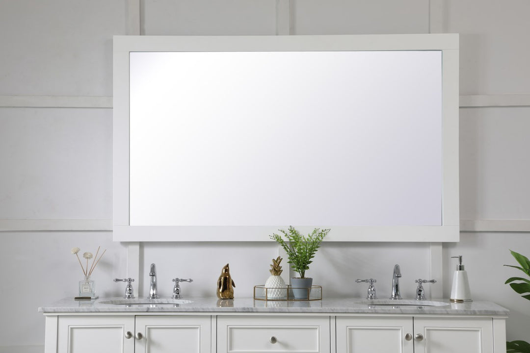 Rectangle Vanity Mirror 60 Inch In White