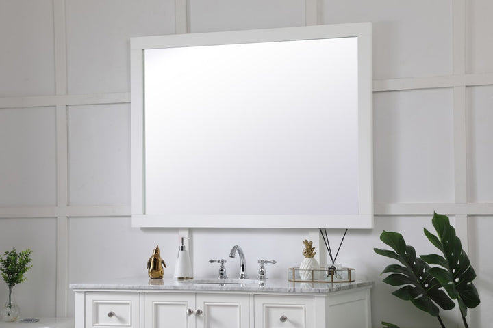 Rectangle Vanity Mirror 48 Inch In White