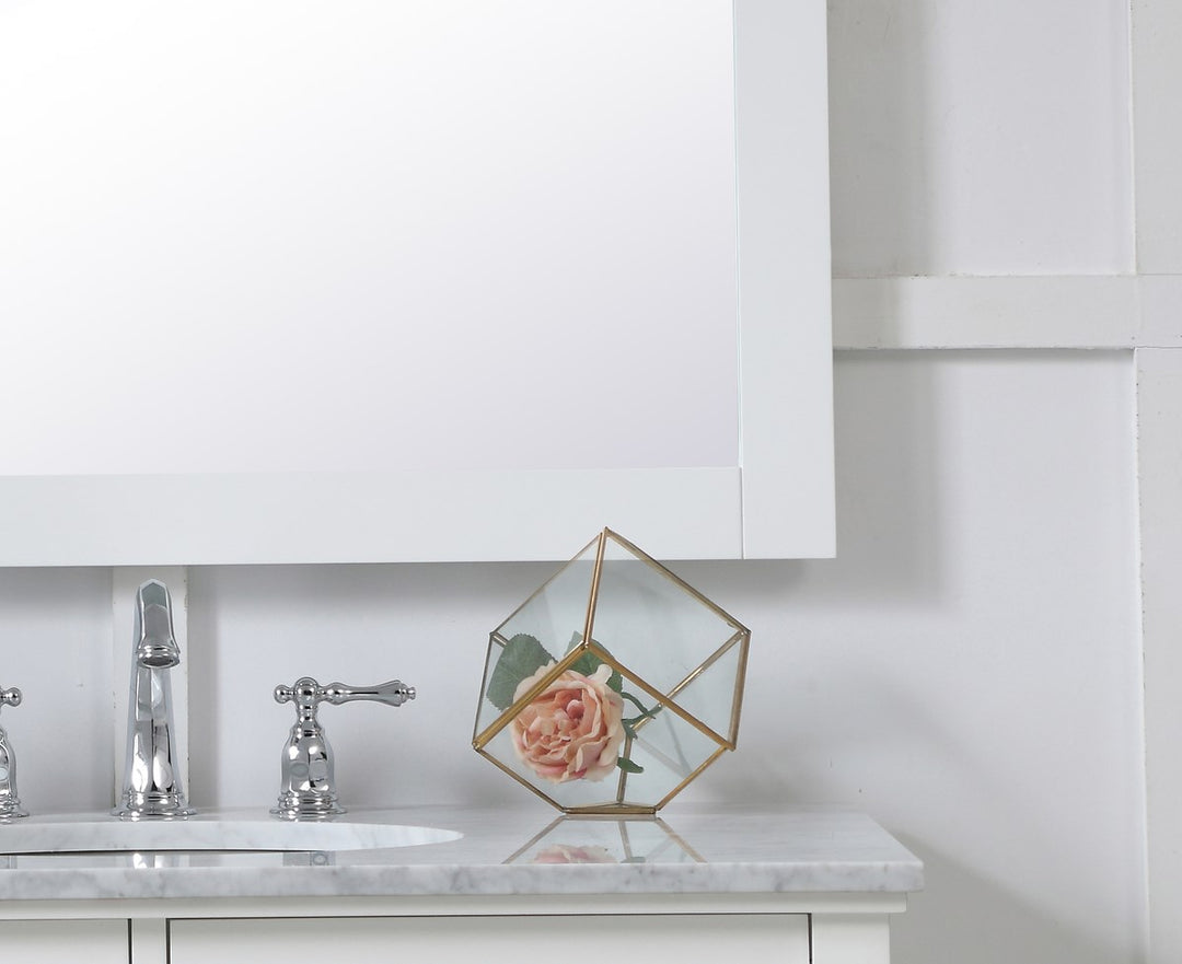 Rectangle Vanity Mirror 48 Inch In White