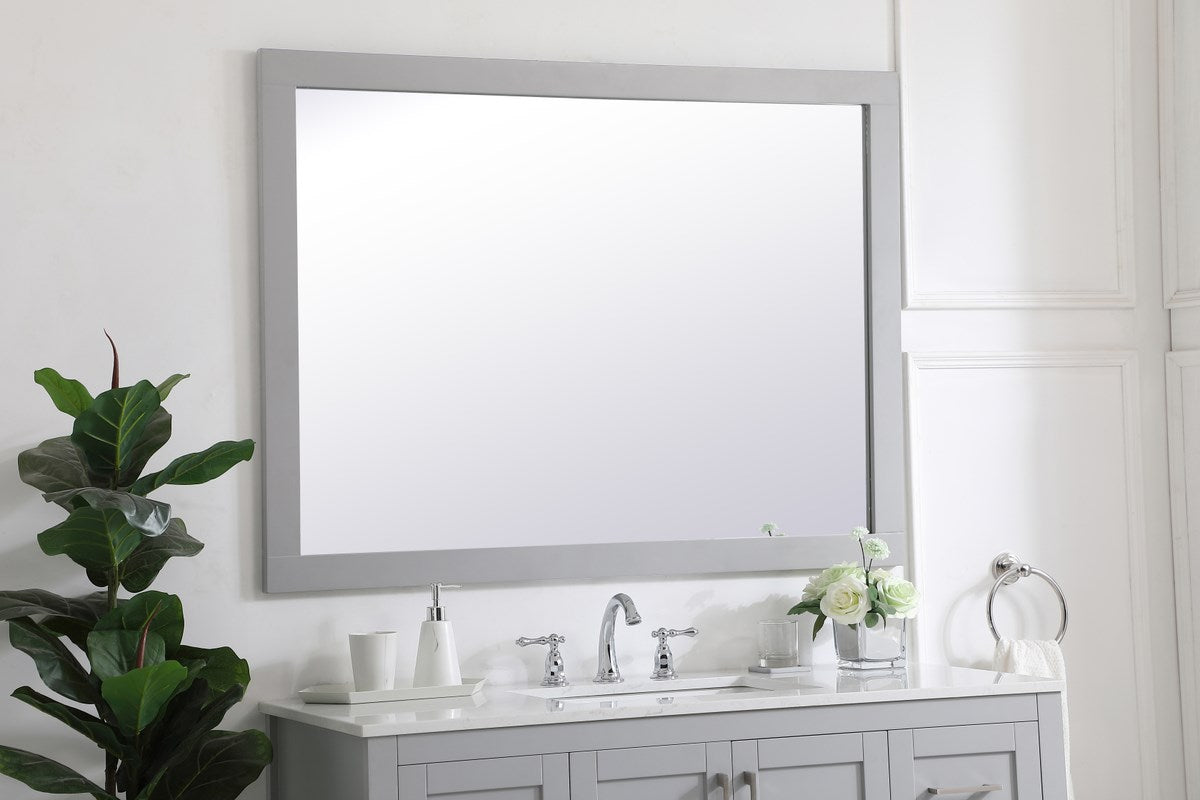 Rectangle Vanity Mirror 48 Inch In Grey