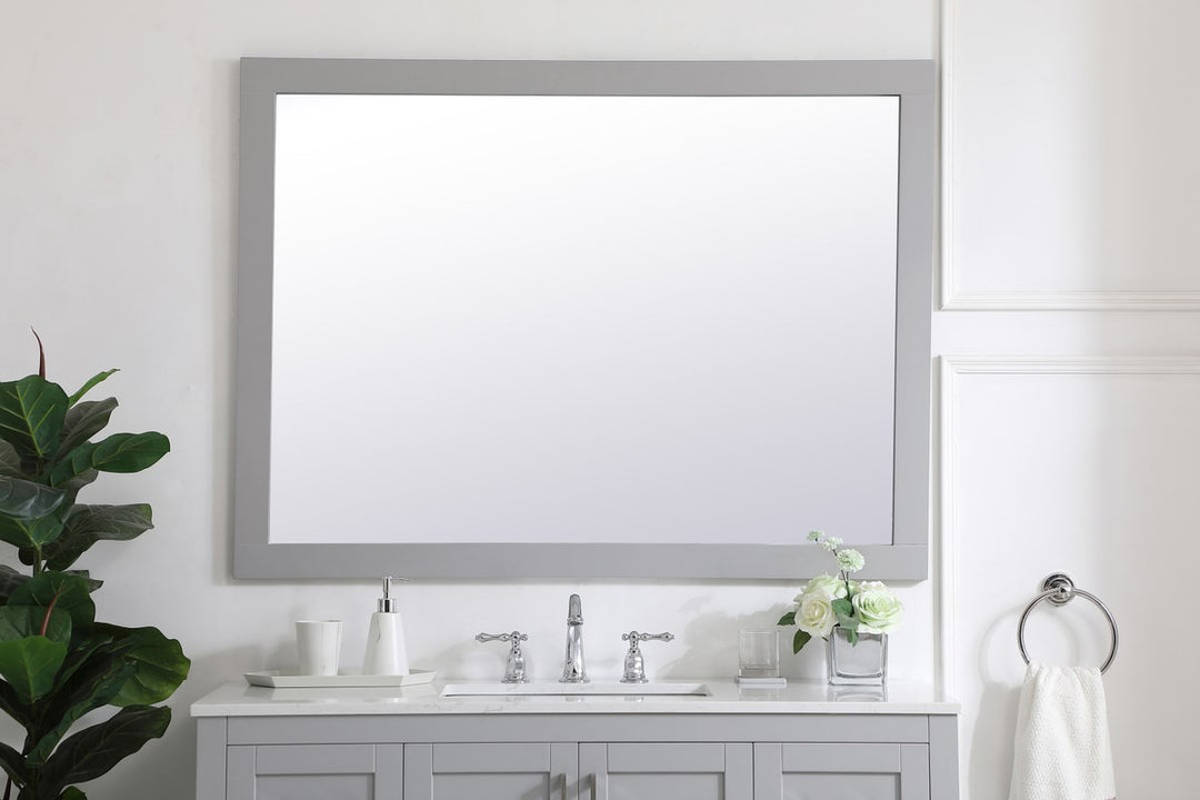 Rectangle Vanity Mirror 48 Inch In Grey