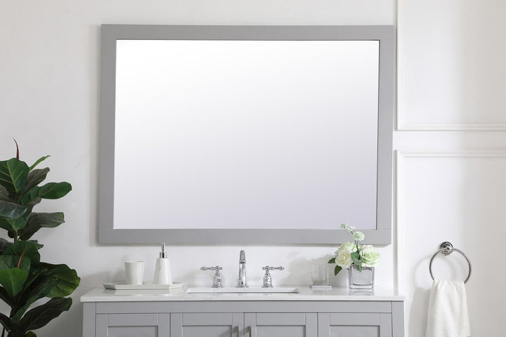 Rectangle Vanity Mirror 48 Inch In Grey
