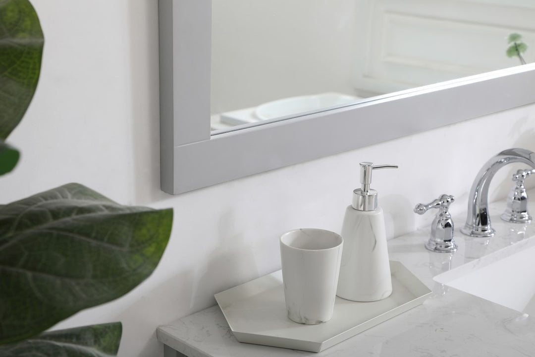 Rectangle Vanity Mirror 48 Inch In Grey
