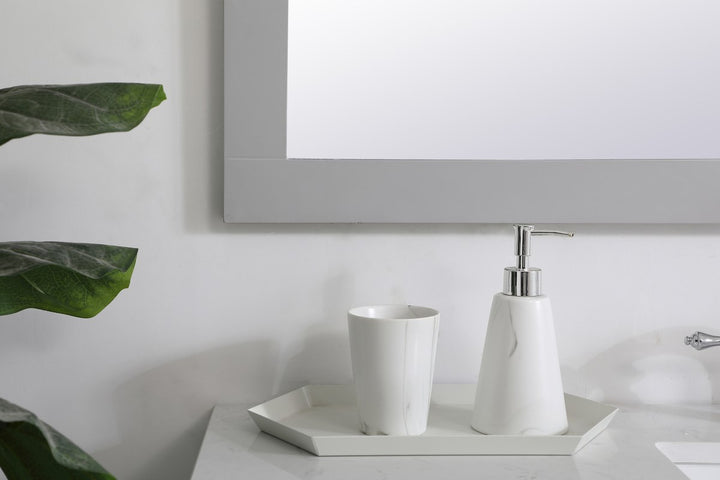 Rectangle Vanity Mirror 48 Inch In Grey