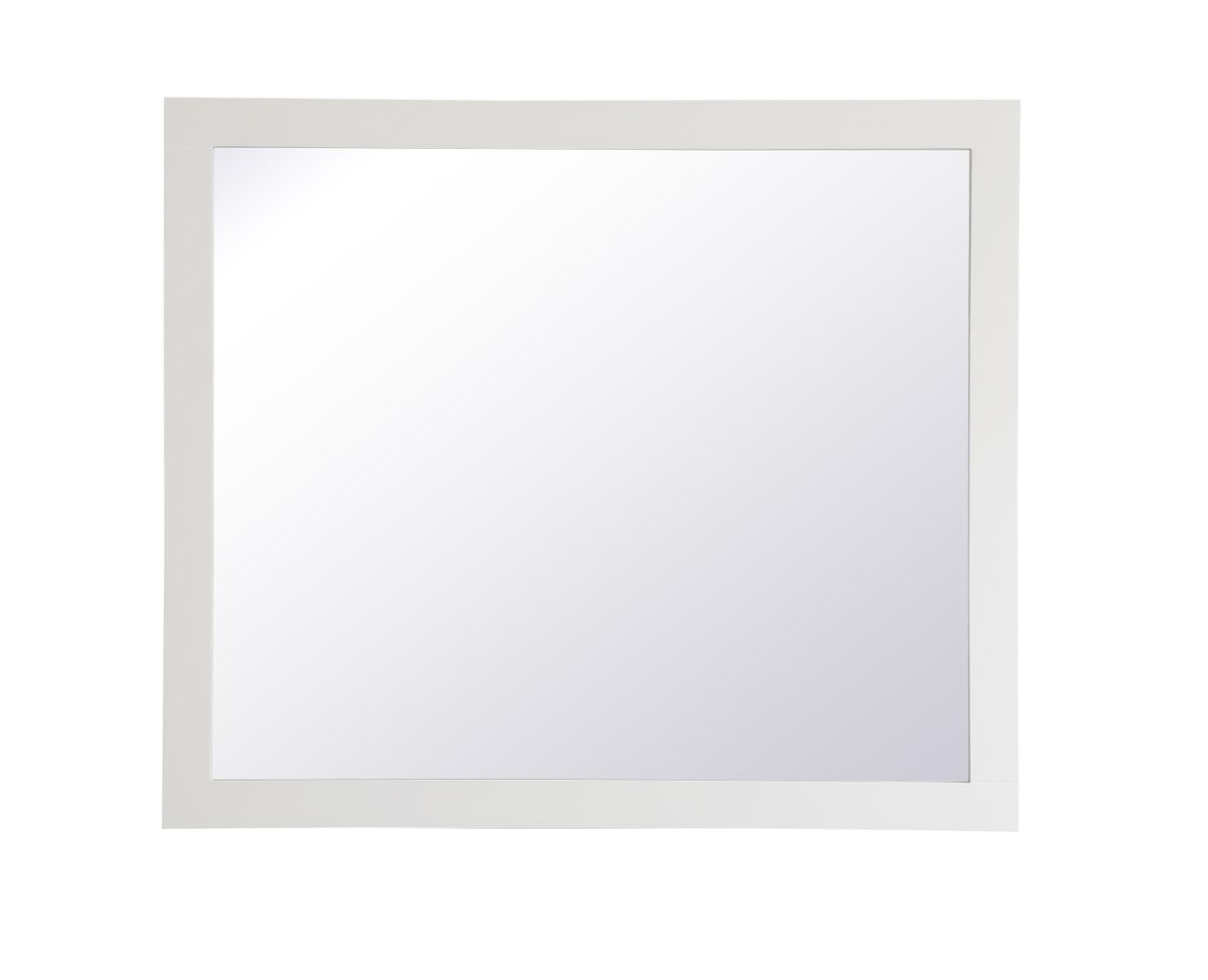 Rectangle Vanity Mirror 42 Inch In White by Elegant Decor