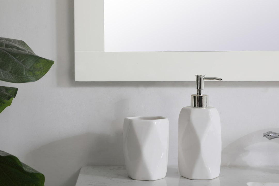 Rectangle Vanity Mirror 42 Inch In White