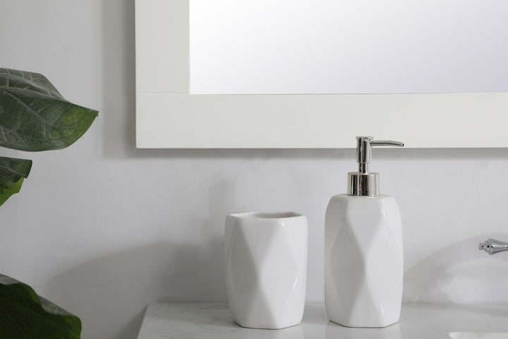 Rectangle Vanity Mirror 42 Inch In White