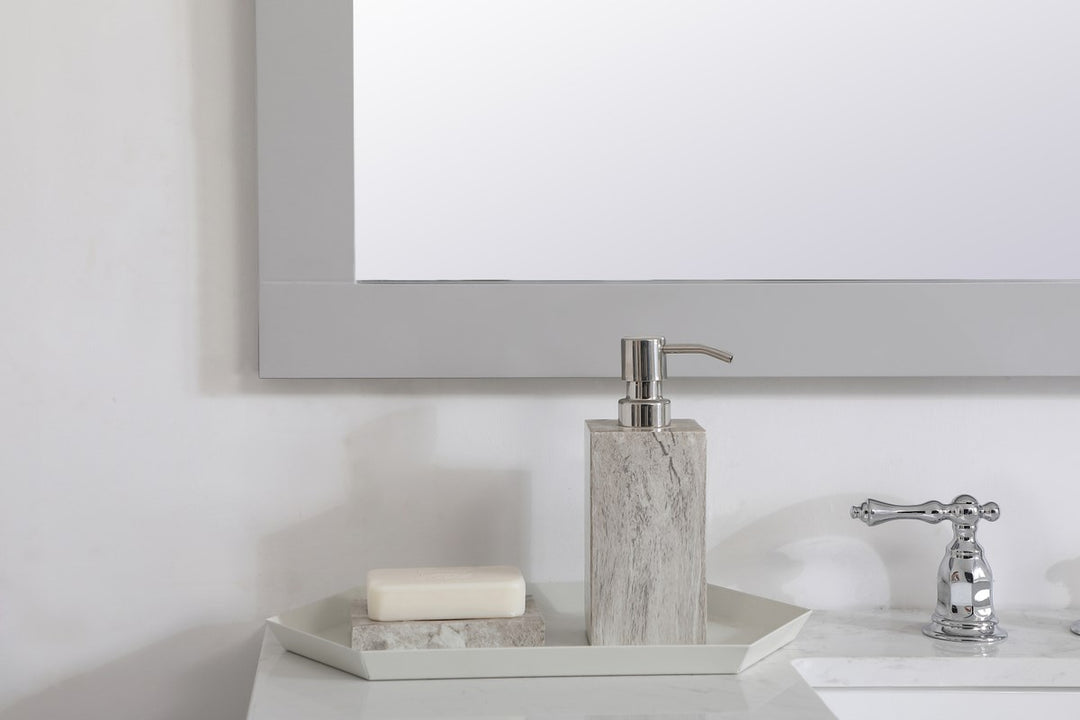 Rectangle Vanity Mirror 42 Inch In Grey