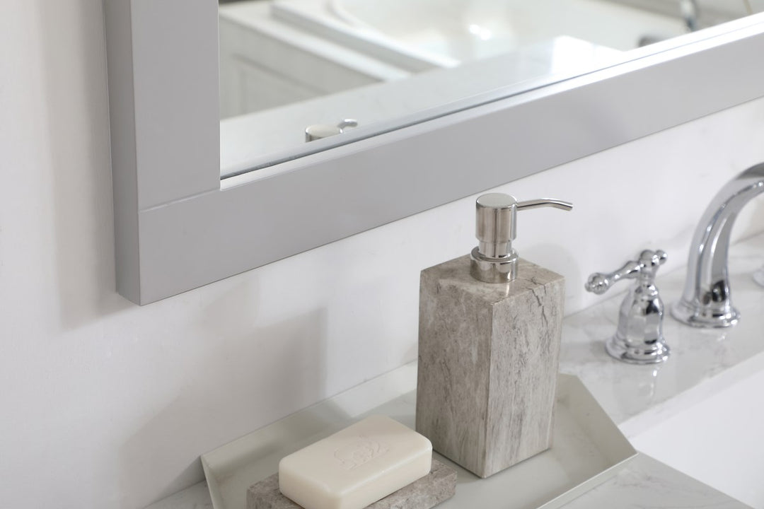 Rectangle Vanity Mirror 42 Inch In Grey